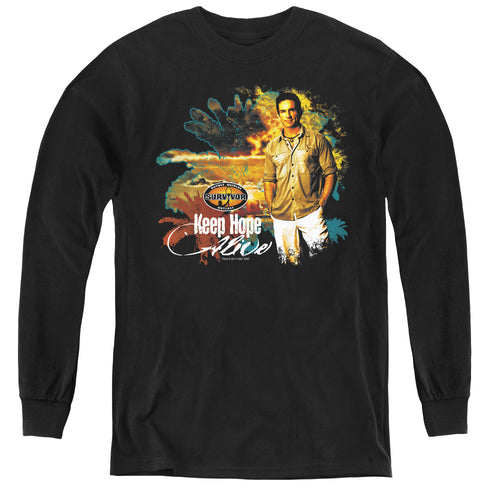 Survivor Keep Hope Alive Youth Long Sleeve T-Shirt