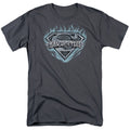 Superman Man of Steel Shield Charcoal T-Shirt