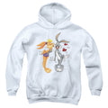 Looney Tunes Bugs And Lola Kiss Valentine'S Day Youth Hoodie