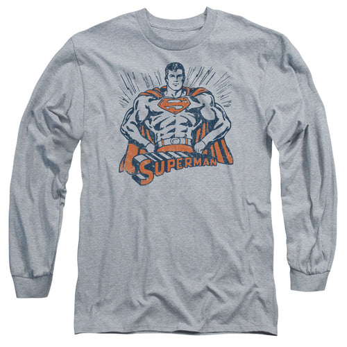 Superman Vintage Stance Long Sleeve T-Shirt