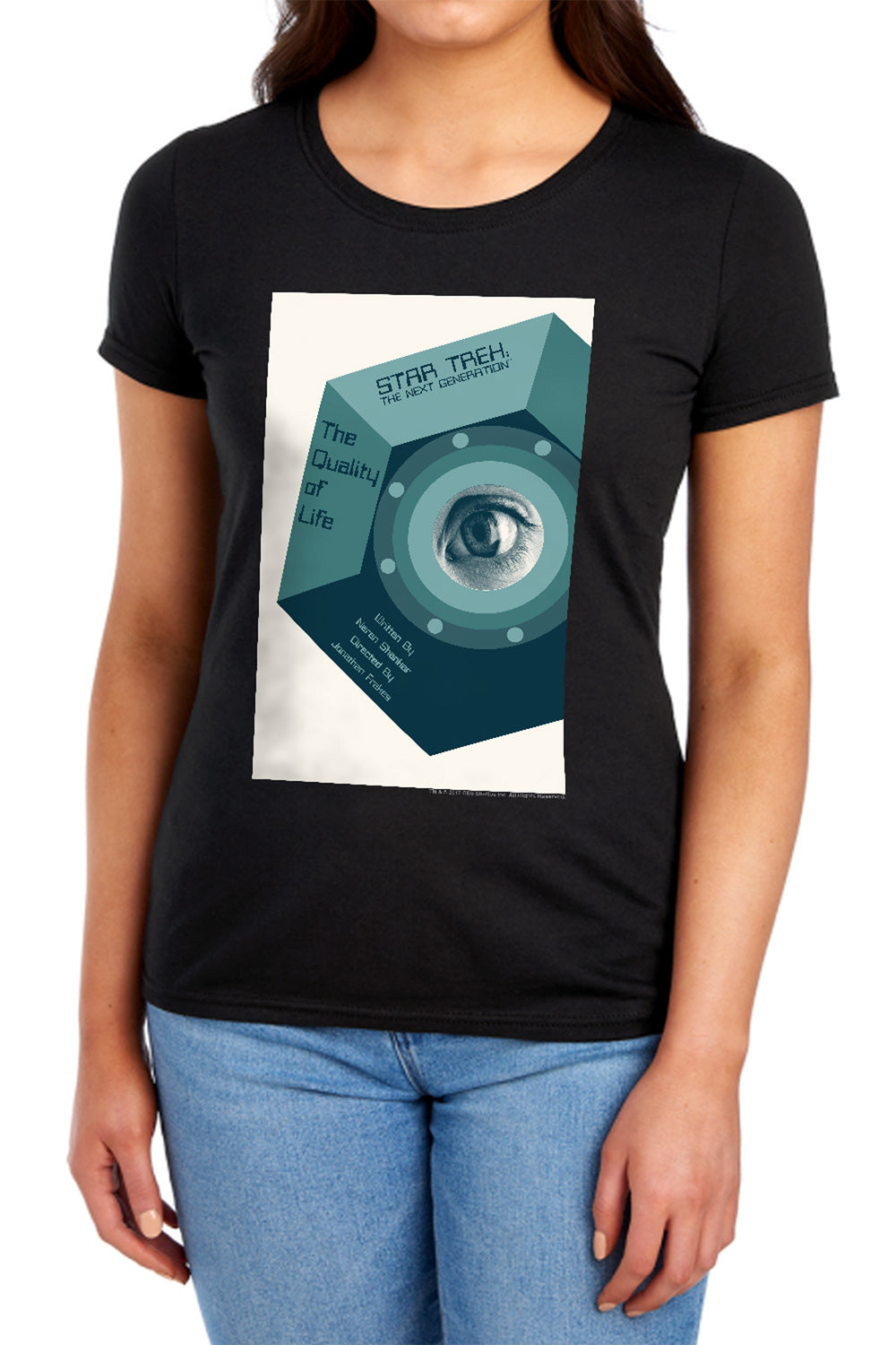 Star Trek The Quality of Life Black Womens T-Shirt
