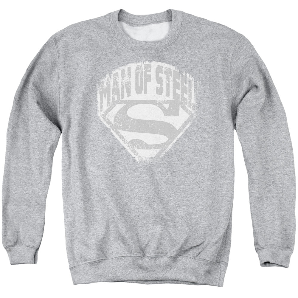 Superman Man of Steel Shield Athletic Heather Crewneck Sweatshirt