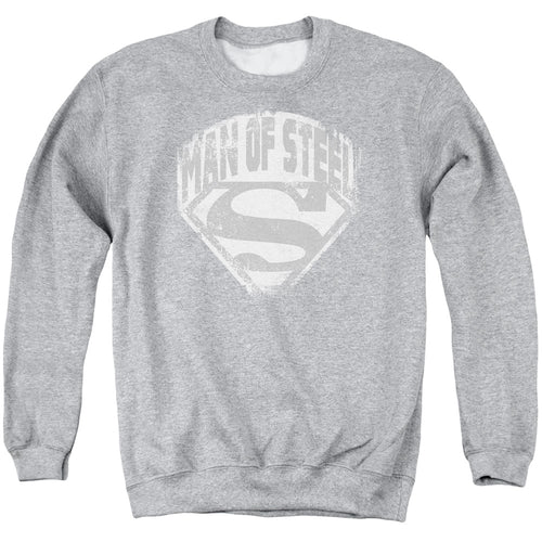 Superman Man of Steel Shield Athletic Heather Crewneck Sweatshirt