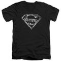 Superman Urban Camo Shield V-Neck T-Shirt