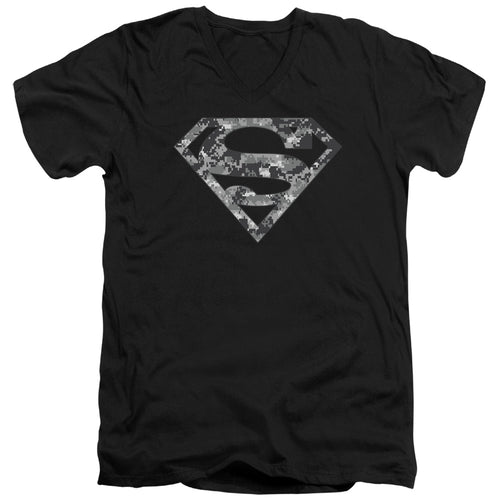 Superman Urban Camo Shield V-Neck T-Shirt