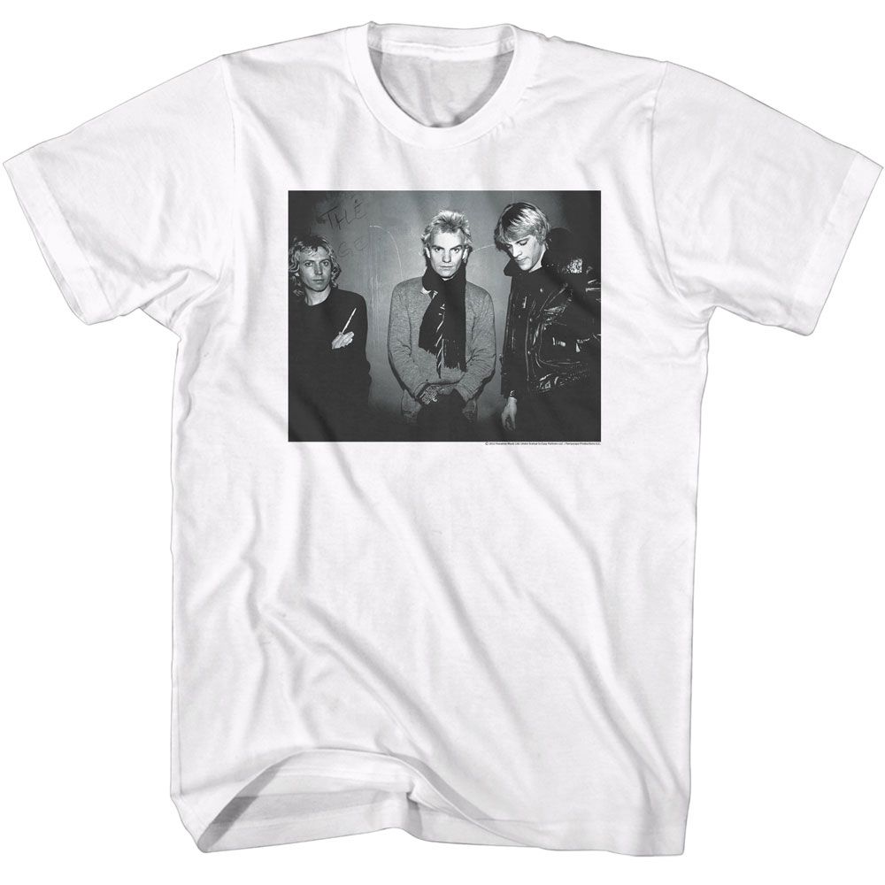 Against the Wall The Police t-shirt in white