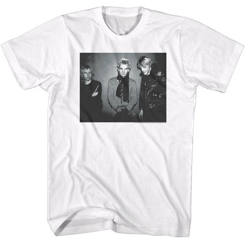 Against the Wall The Police t-shirt in white