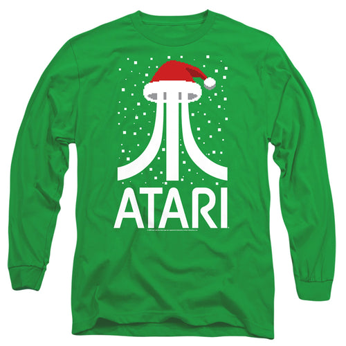 Atari Santa Hat Green Long Sleeve T-Shirt
