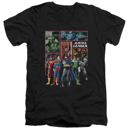 Justice League New Jla Panels V-Neck T-Shirt