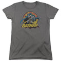 Justice League Batman Rough Distress Womens T-Shirt