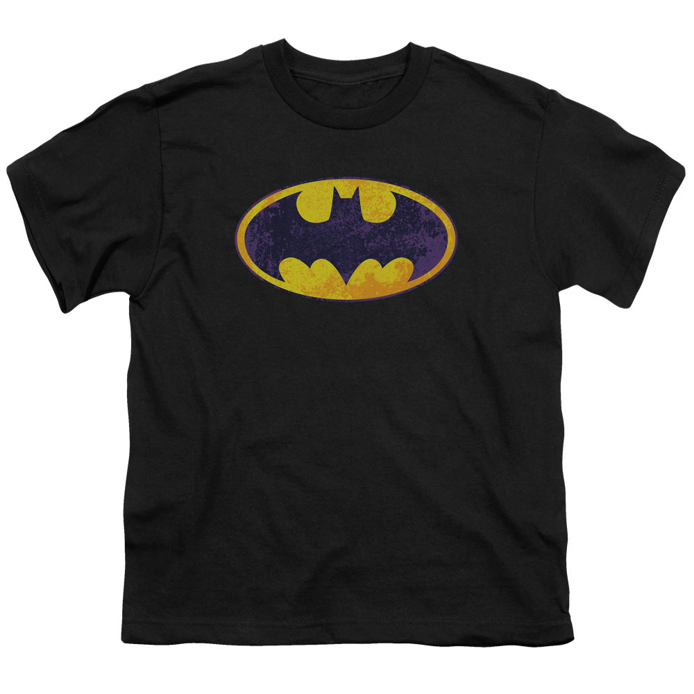 Batman Bm Neon Distress Logo Youth/Toddler T-Shirt