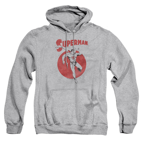 Superman Vintage Sphere Athletic Heather Pullover Hoodie