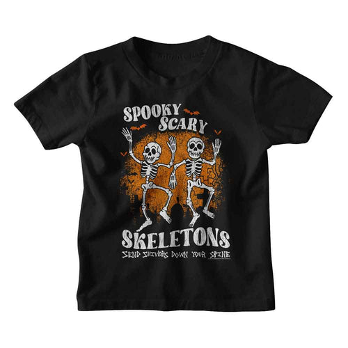 Spooky Scary Skeletons Bats and Graves Youth/Toddler T-Shirt