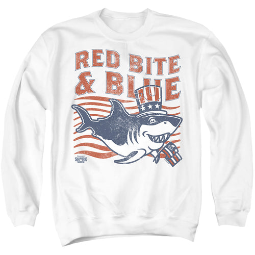 Shark Week Red Bite and Blue Crewneck Sweatshirt