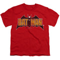 The Batman Vintage Bat Logo on Red Youth/Toddler T-Shirt