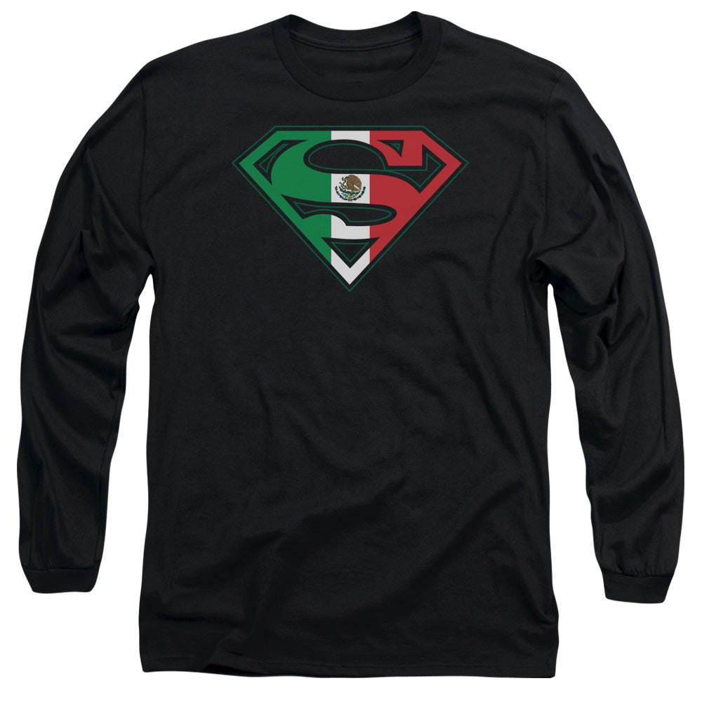 Superman Mexican Flag Shield Long Sleeve T-Shirt