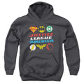 Justice League Pixel Logos Youth Hoodie