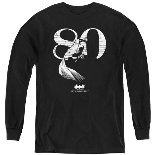 Batman 80 Wall Youth Long Sleeve T-Shirt