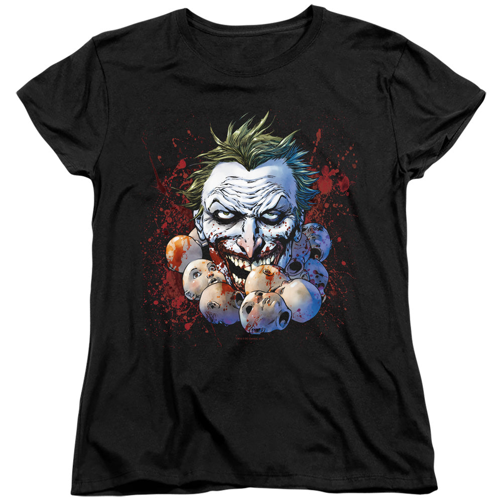 Justice League Doll Heads Womens T-Shirt