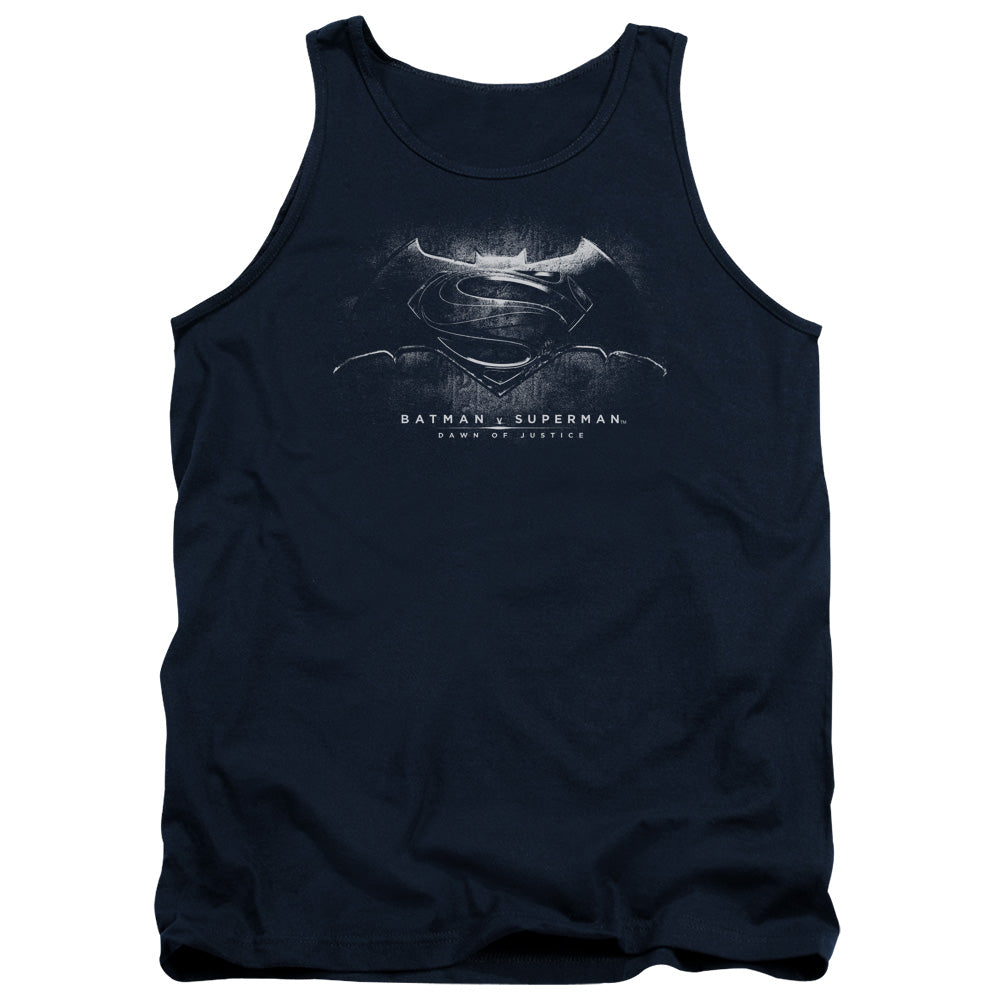 Batman v Superman Bw Logo Tank Top