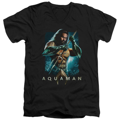 Aquaman Trident V-Neck T-Shirt