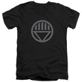 Green Lantern Grey Emblem V-Neck T-Shirt