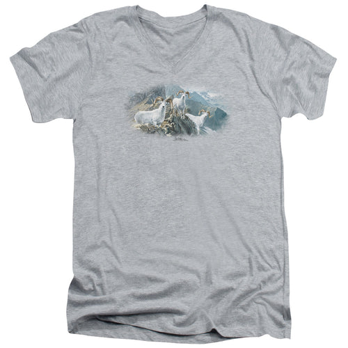 Wild Wings High Trails Dall Sheep V-Neck T-Shirt
