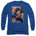 Superman Flight of Steel Royal Long Sleeve T-Shirt