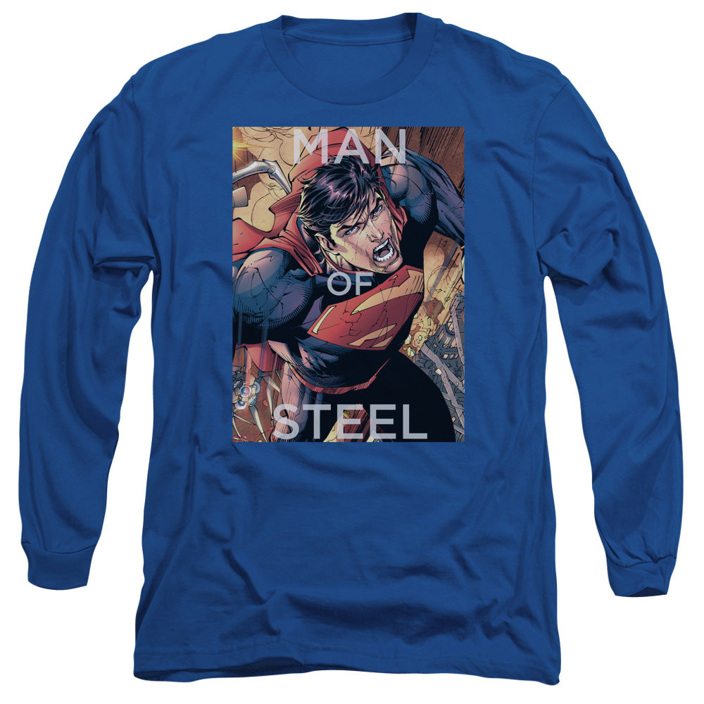 Superman Flight of Steel Royal Long Sleeve T-Shirt