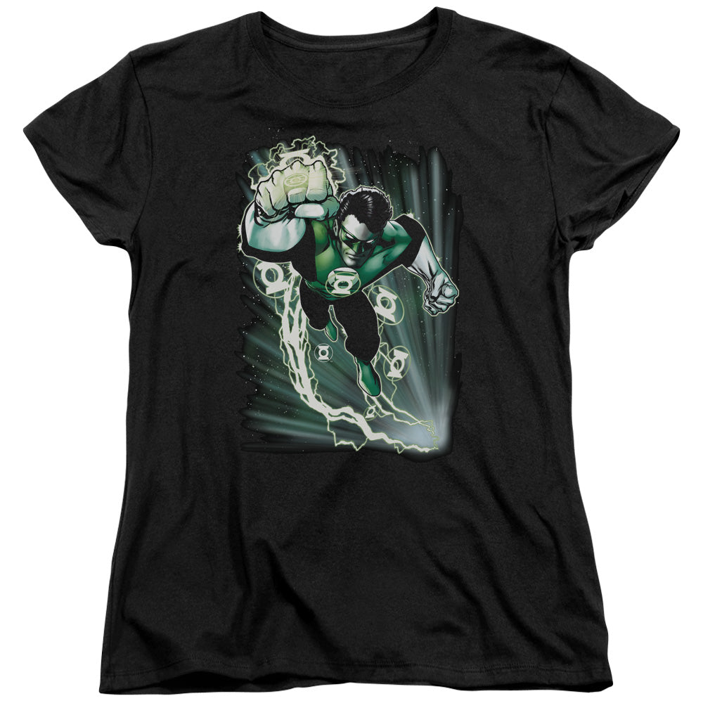 Justice League Emerald Energy Womens T-Shirt