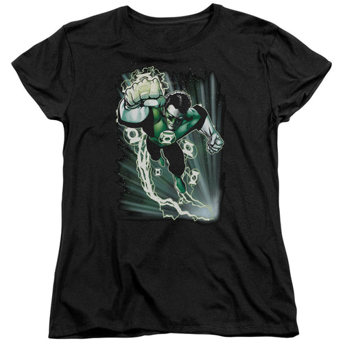 Justice League Emerald Energy Womens T-Shirt