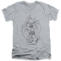 Looney Tunes Faded Taz V-Neck T-Shirt