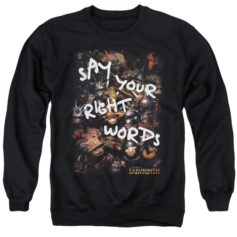 Labyrinth Right Words Crewneck Sweatshirt
