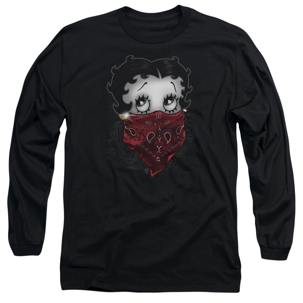 Betty Boop Bandana & Roses Long Sleeve T-Shirt
