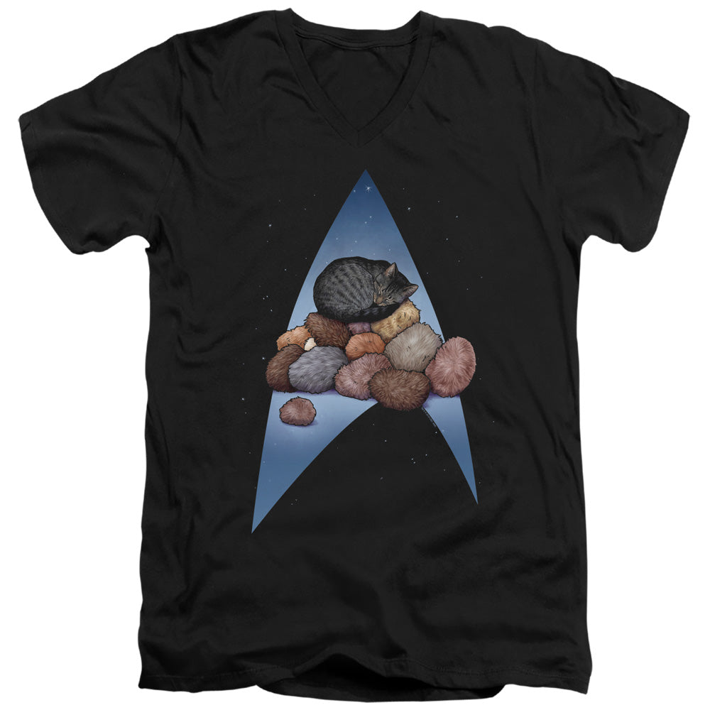Star Trek Cats Five Year Nap V-Neck T-Shirt