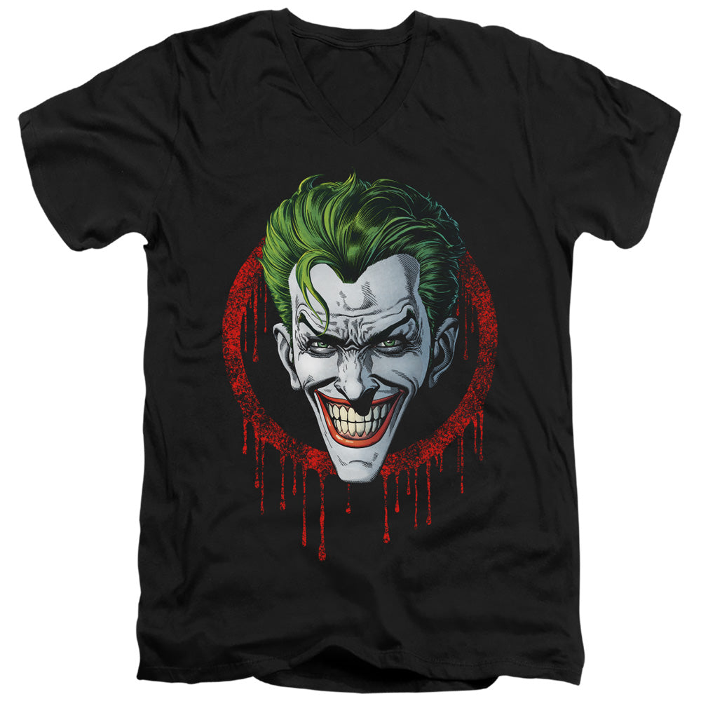 Batman Joker Drip V-Neck T-Shirt
