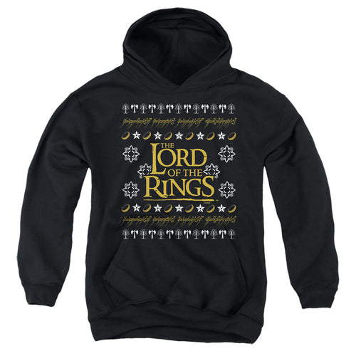 Lord of the Rings Ugly Christmas Logo Youth Hoodie