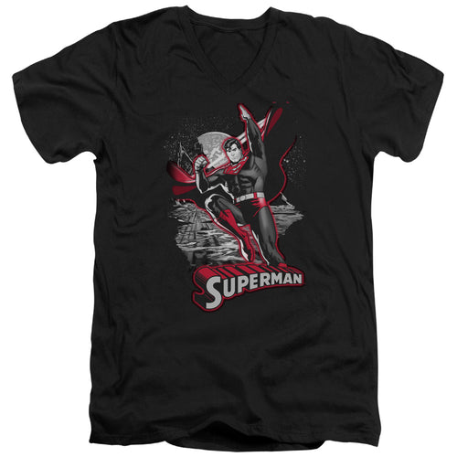 Justice League Superman Red & Gray V-Neck T-Shirt