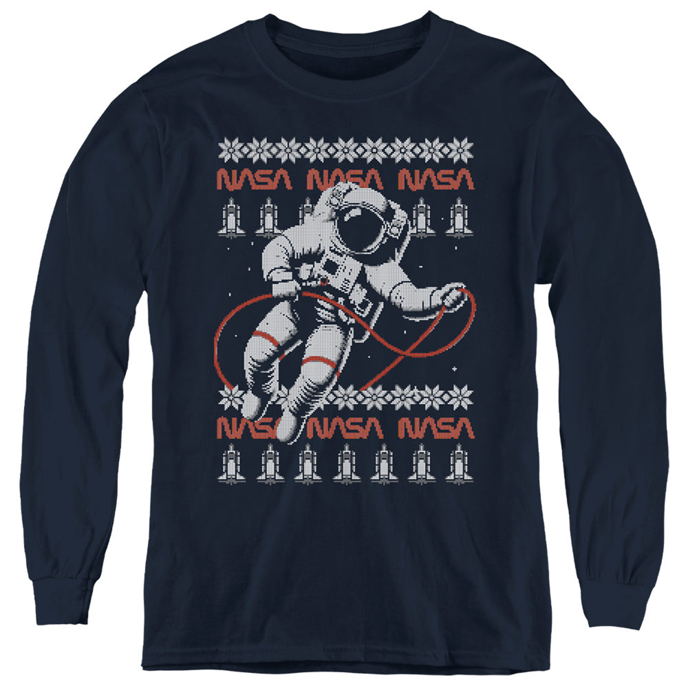 NASA Astronaut Ugly Christmas Youth Long Sleeve T-Shirt