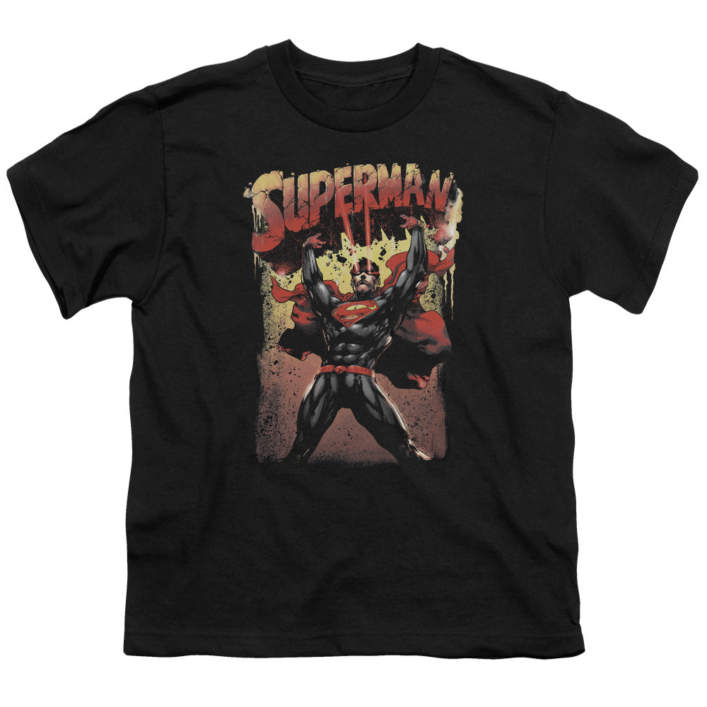 Superman Lift Up Black Youth/Toddler T-Shirt