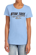 Star Trek Enterprise Logo Blue Womens T-Shirt