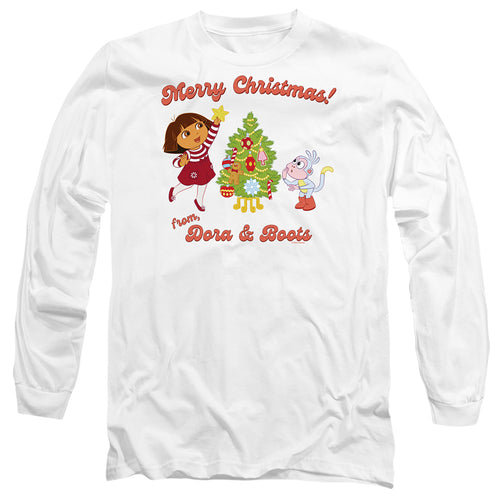 Dora the Explorer Happy Holidays From Dora And Boots Long Sleeve T-Shirt