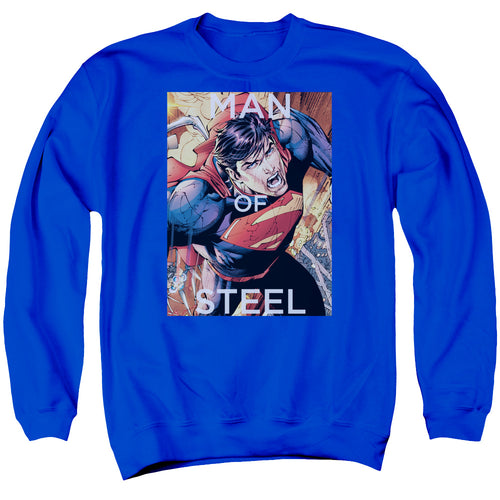 Superman Flight of Steel Royal Crewneck Sweatshirt