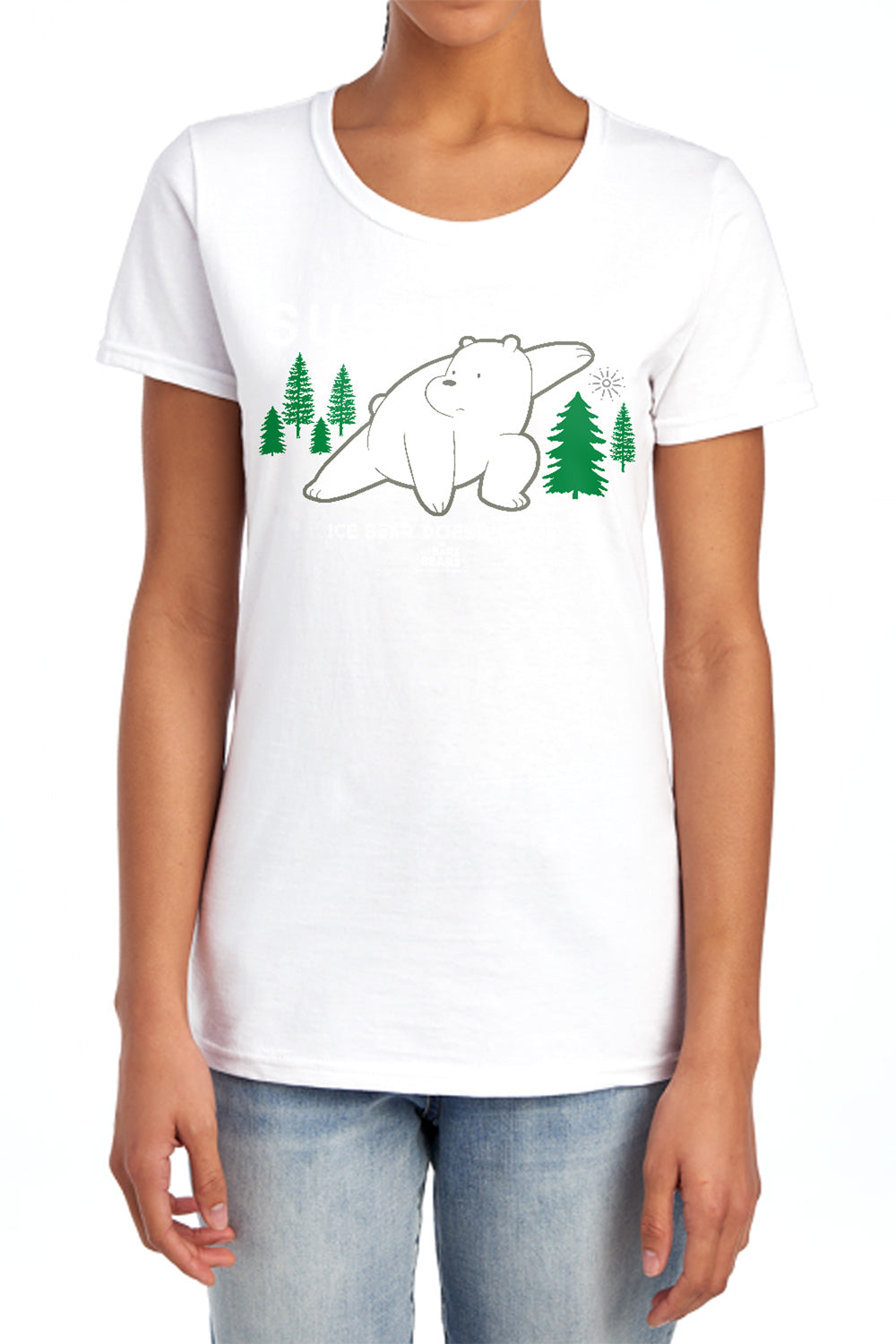 We Bare Bears Ice Bear Doesn't Like Suspense Womens T-Shirt