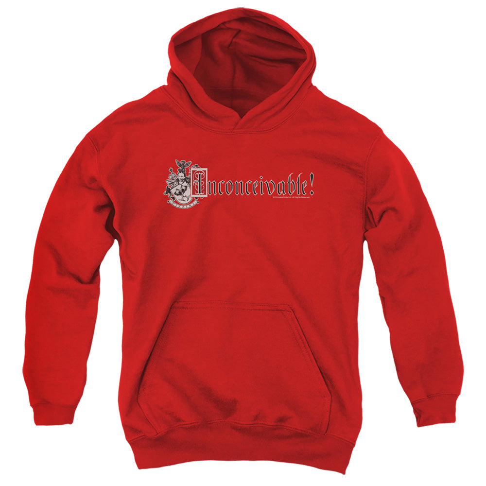 The Princess Bride Vizzini Crest Red Youth Hoodie