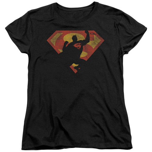 Superman S Shield Knockout Womens T-Shirt