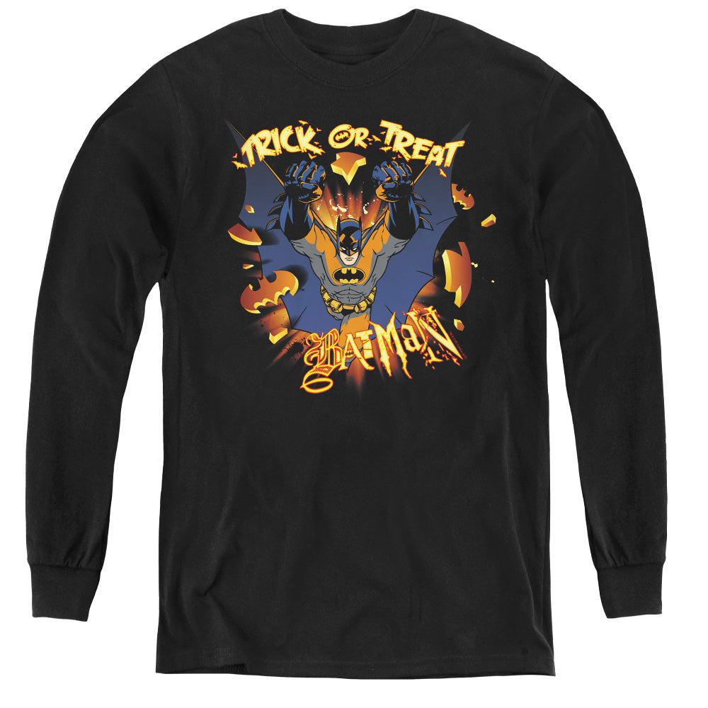Batman Pumpkin Burst Youth Long Sleeve T-Shirt