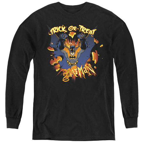 Batman Pumpkin Burst Youth Long Sleeve T-Shirt