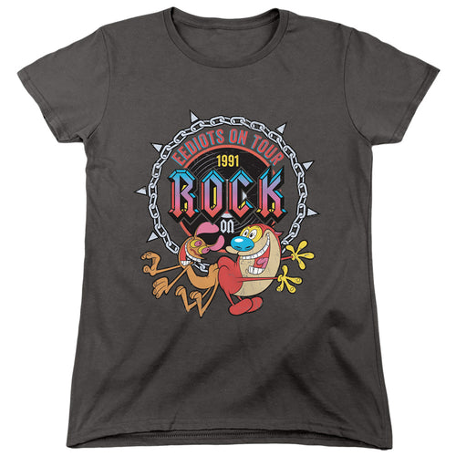 Ren and Stimpy Eediots on Tour Womens T-Shirt