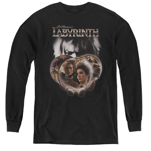 Labyrinth Globes Youth Long Sleeve T-Shirt